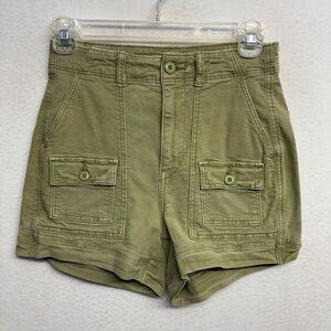 American Eagle Hi Highest Rise 90's Boyfriend Shorts Size 00 Olive Green